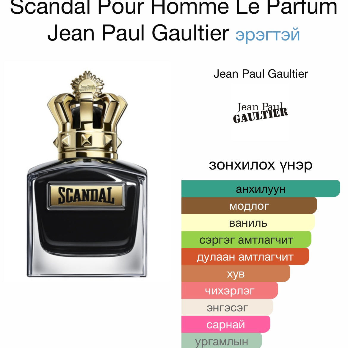 Scandal le parfum homme 7ml