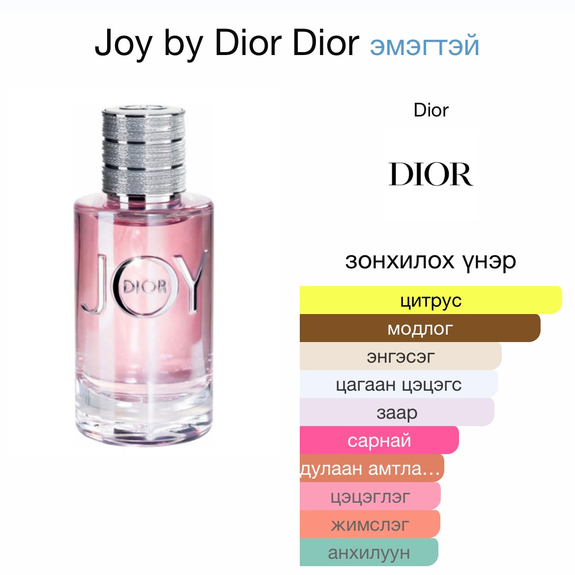 Dior Joy edp 5ml (хайрцаггүй pouch-тай)