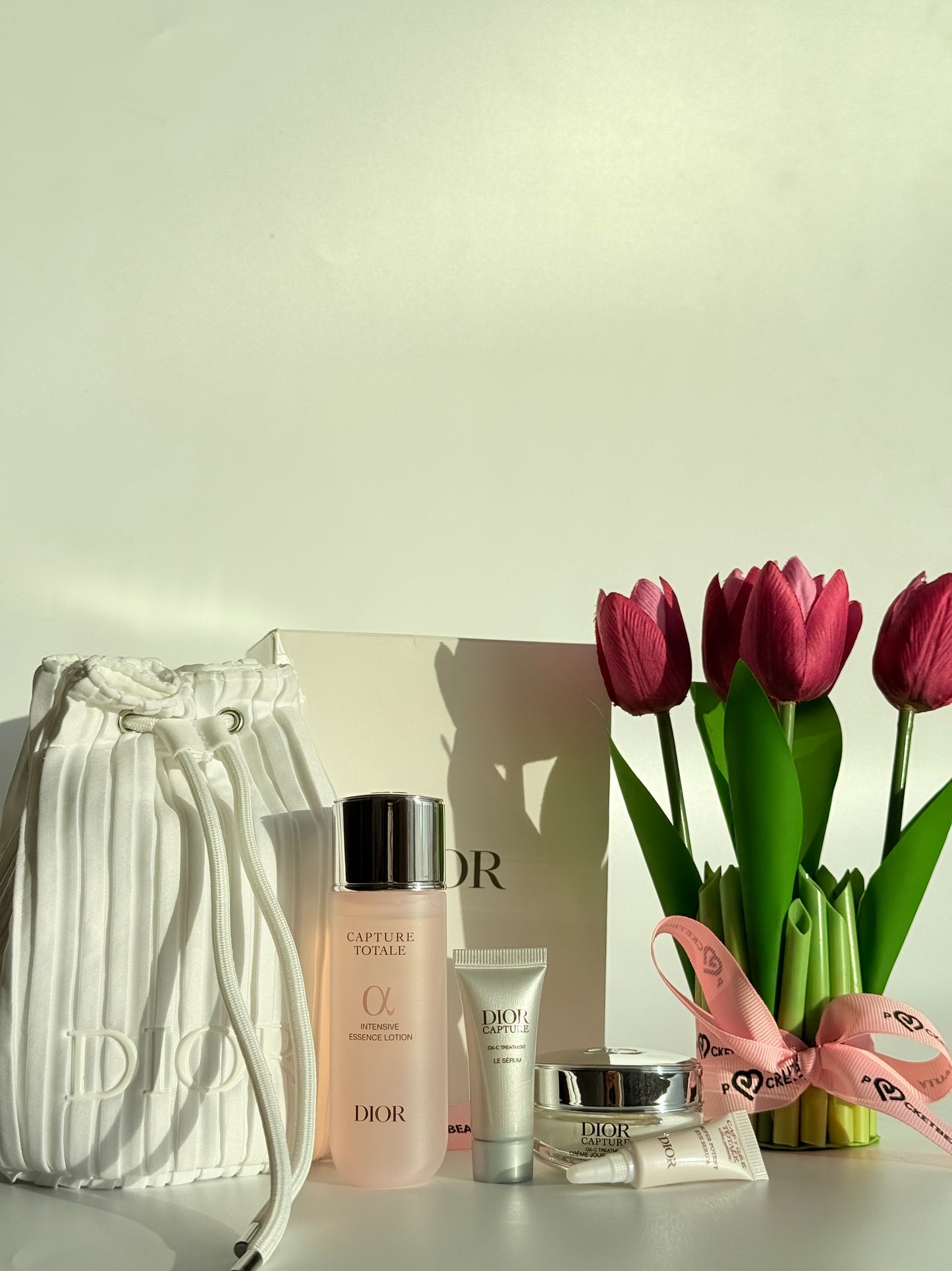 Dior skincare pouch set