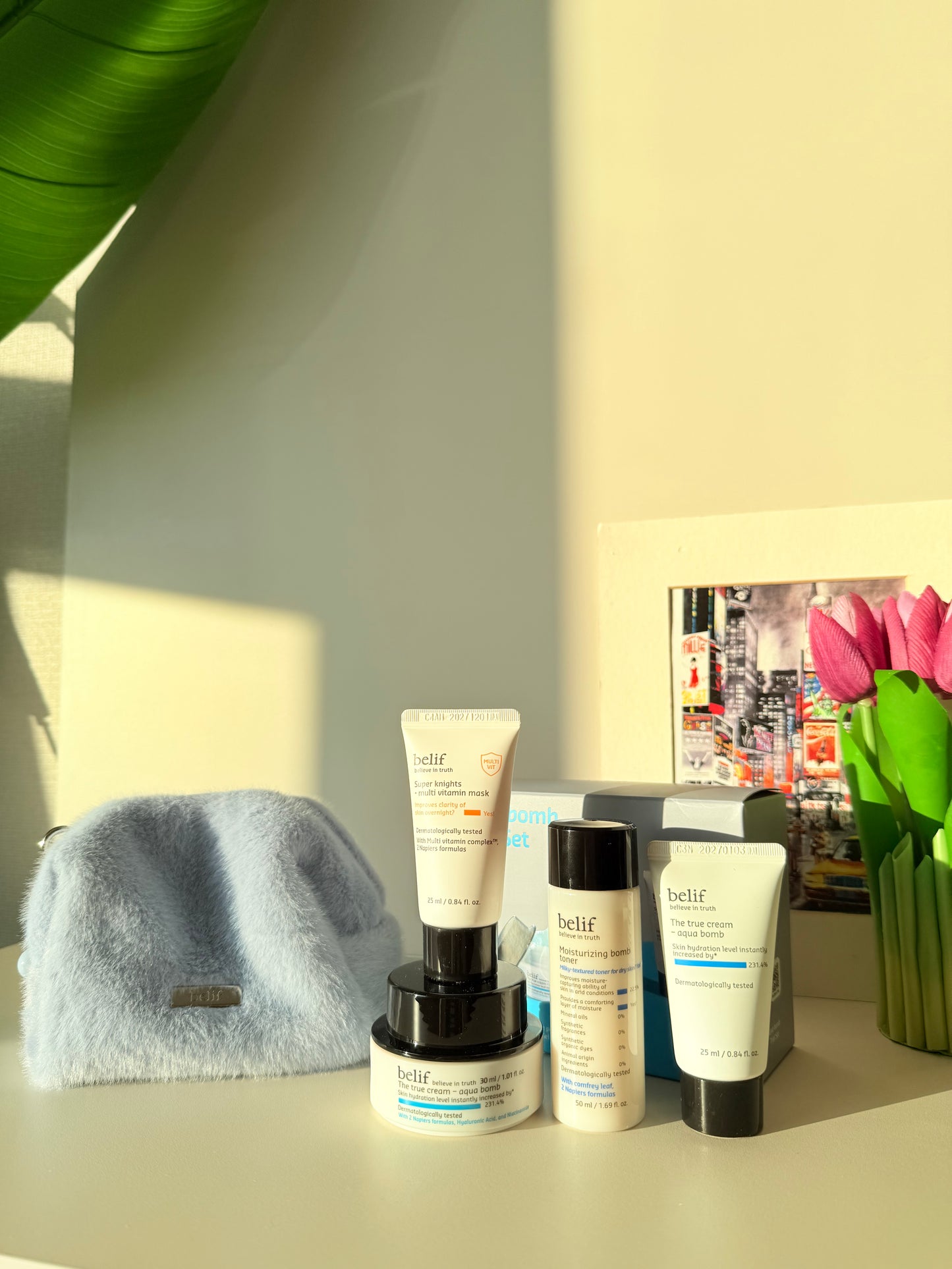 Belif set+pouch+cream (gift)