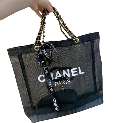 CHANEL VIP GIFT Beauty Mesh Tote Bag Beach Pouch Bag Case(дотроо pouch-тай)